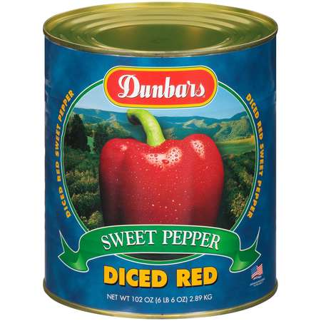 DUNBAR Dunbar Regular Pack Diced Red Peppers 102 oz., PK6 01014603060001